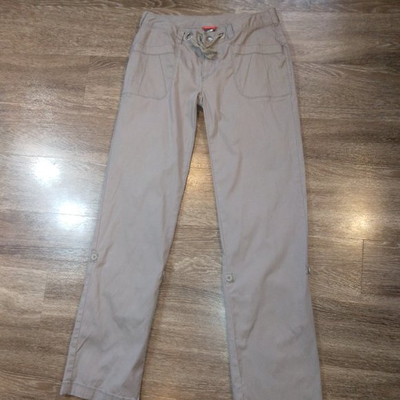 The North Face Pants - The North Face Women's Cotton Drawstring Waist Zip Front Gray Pants Size 4